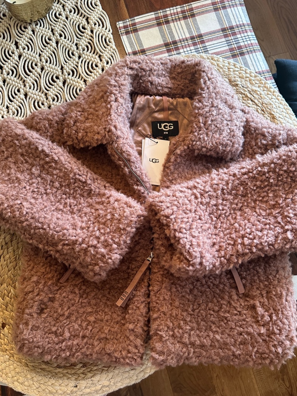 UGG Dusty Rose Teddy Jacket